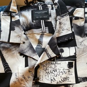 Denim n flower size large